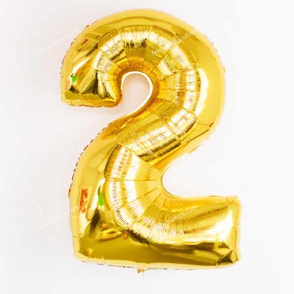 2 Rakam (Gold) Folyo Balonu