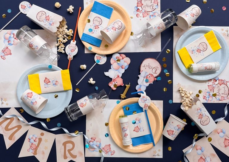 Balonlu Teddy Party Box