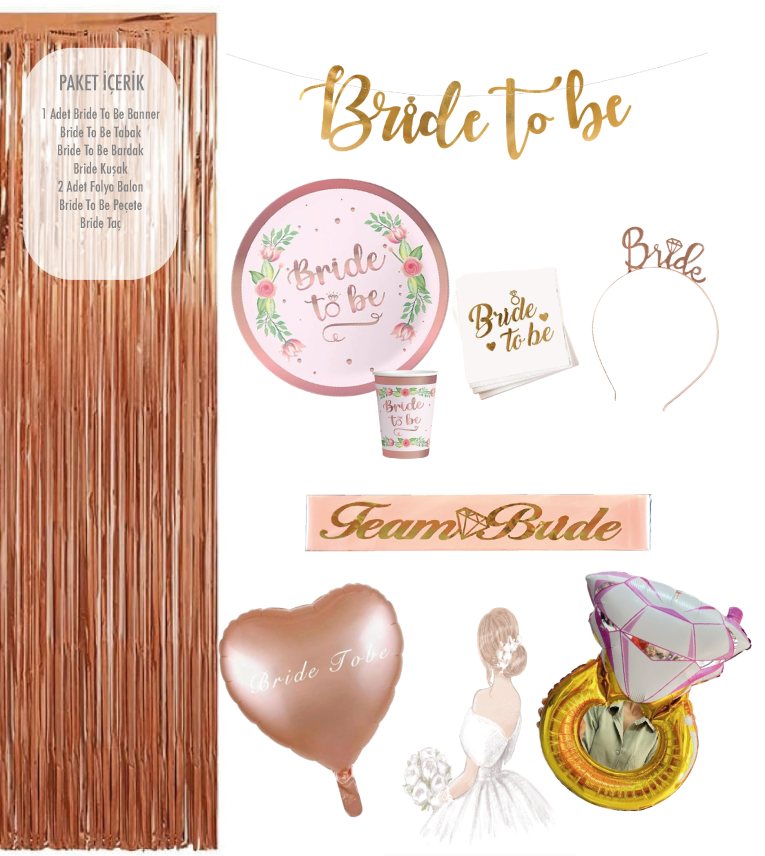 💍 Bride To Be Parti Seti – Bekarlığa Veda Kutlaması İçin Her Şey Hazır! 💃