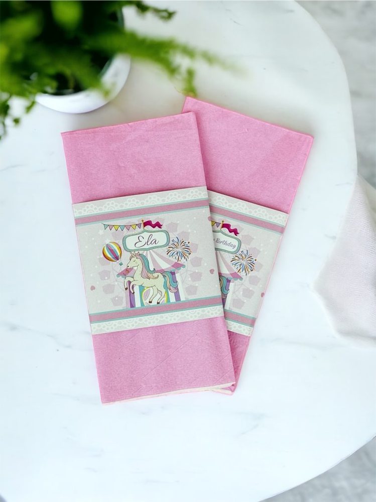 Carnival Unicorn Peçete Etiketli