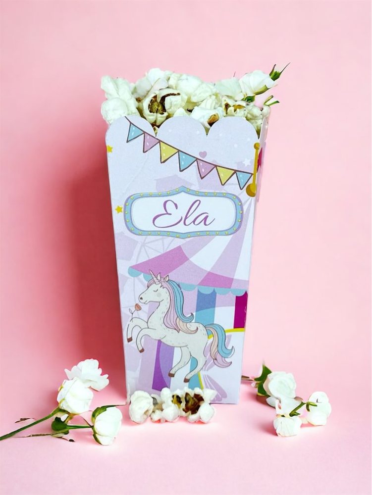 Carnival Unicorn Popcorn Kutuları