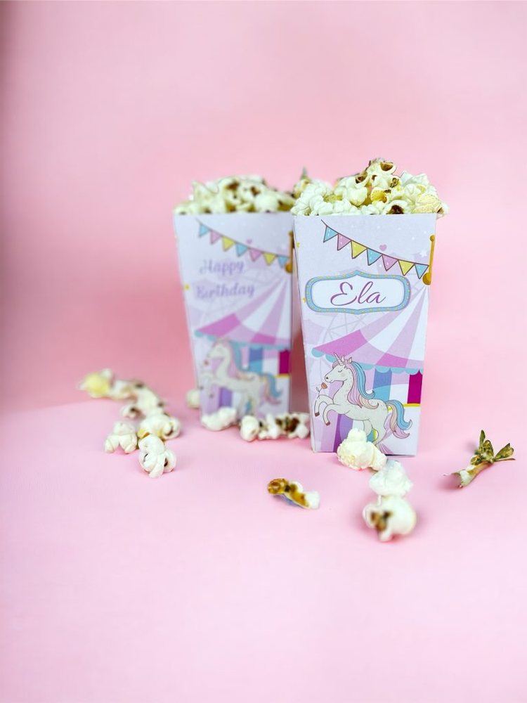 Carnival Unicorn Popcorn Kutuları