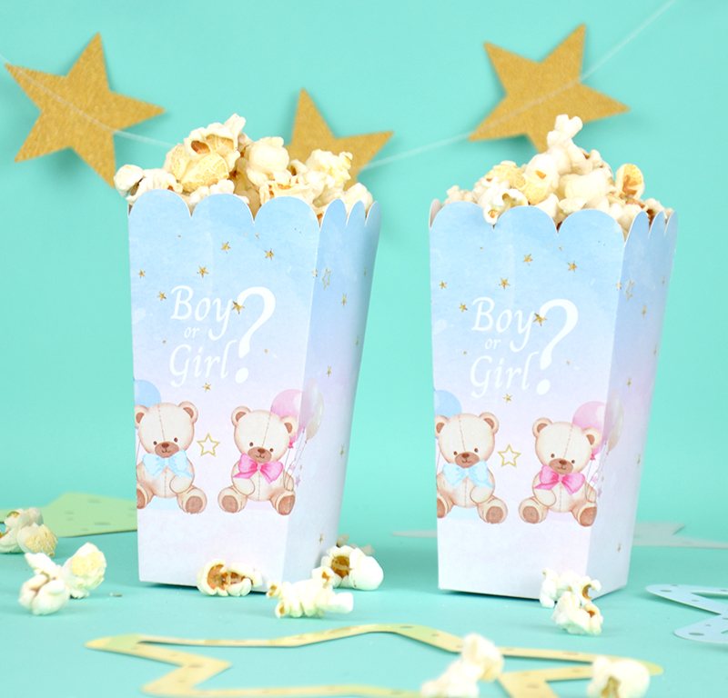 Cinsiyet Partisi Boy? Girl? Popcorn Kutuları