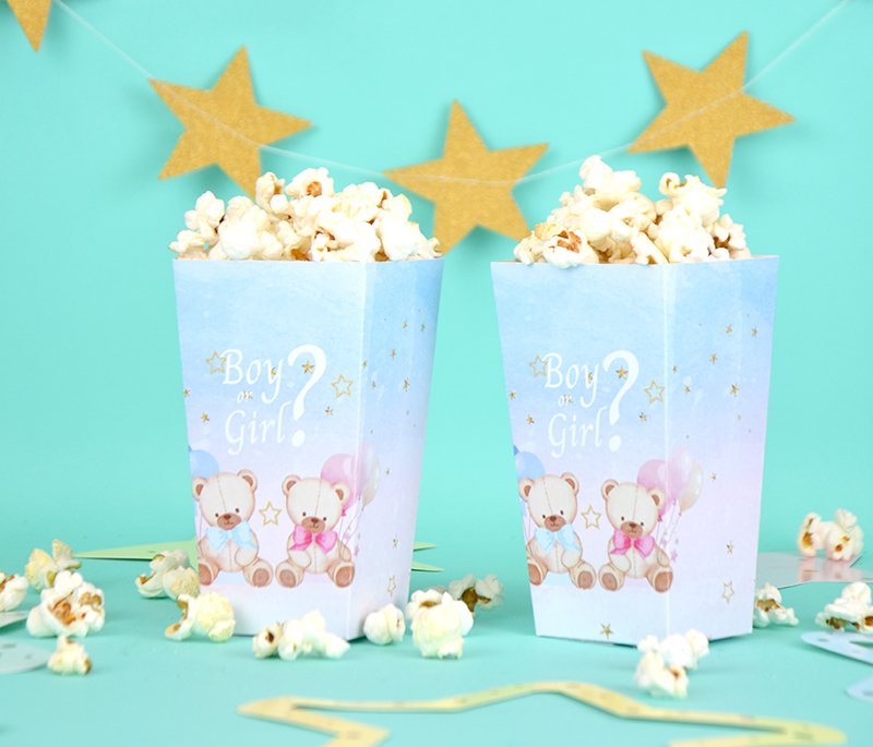 Cinsiyet Partisi Boy? Girl? Popcorn Kutuları