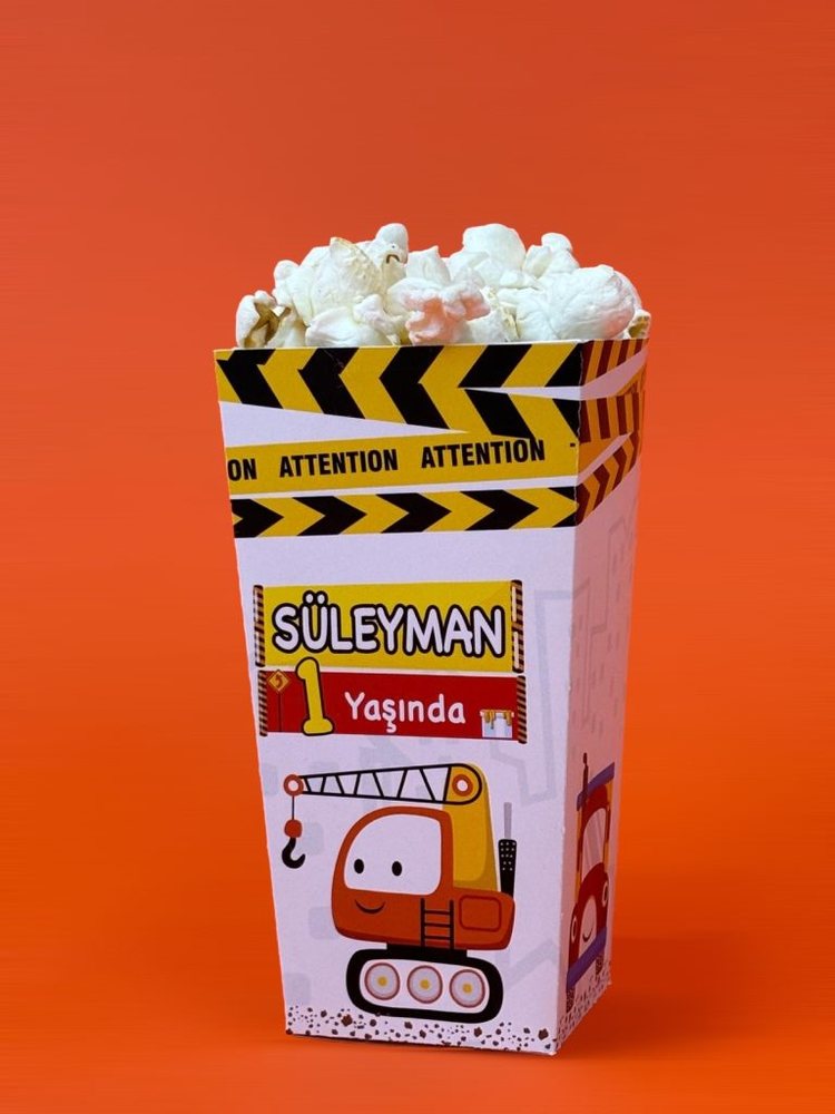 Construction İnşaat Popcorn Kutuları