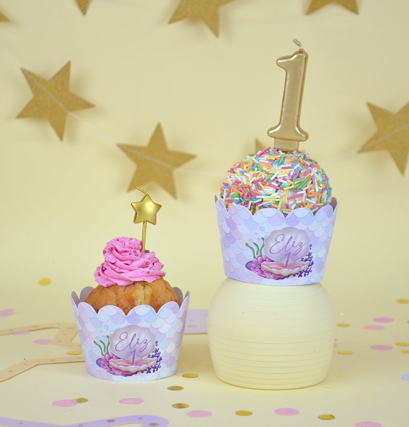 Deniz Kızı Cupcake Sargıları