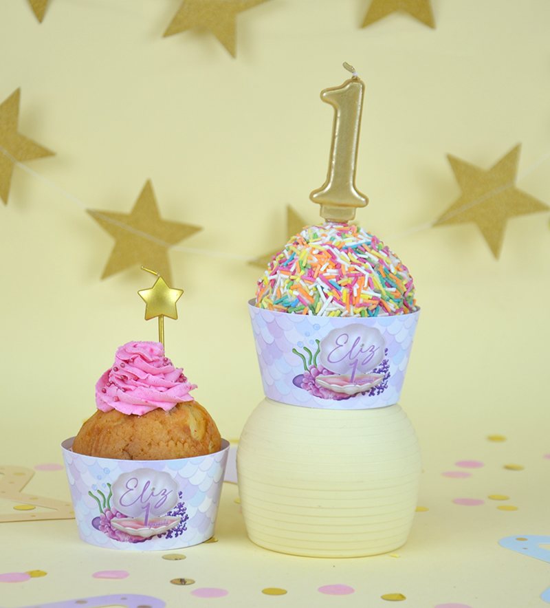 Deniz Kızı Cupcake Sargıları
