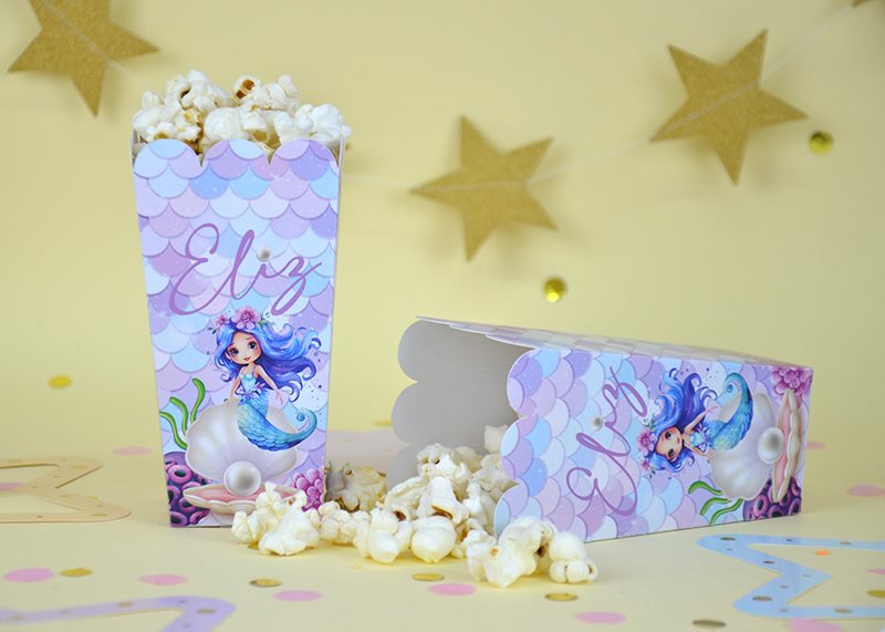 Deniz Kızı Popcorn Kutuları