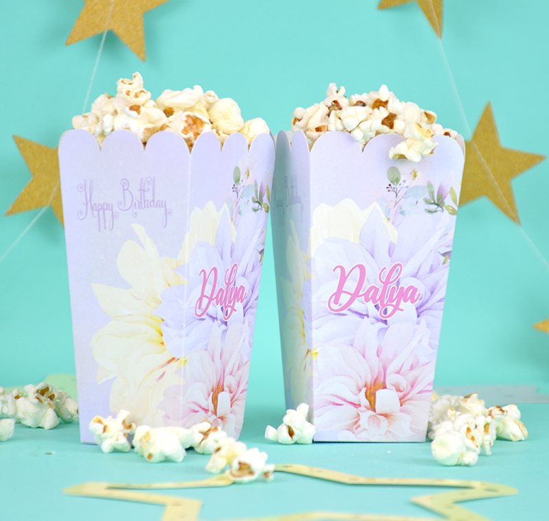 Flowers Popcorn Kutuları