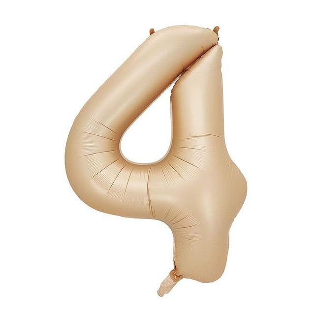Karamel 4 Rakamı Folyo Balon