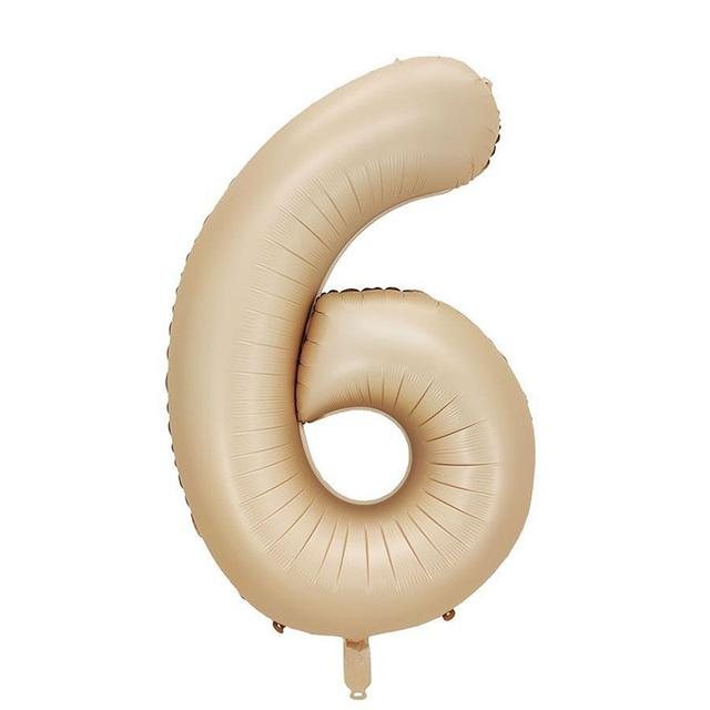 Karamel 6 Rakamı Folyo Balon