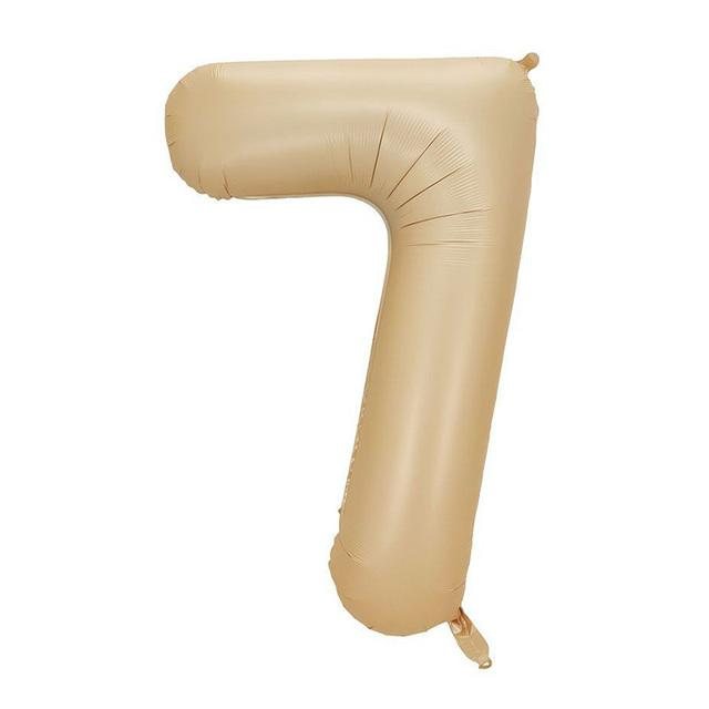 Karamel 7 Rakamı Folyo Balon