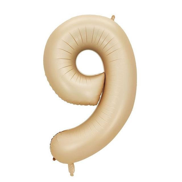 Karamel 9 Rakamı Folyo Balon