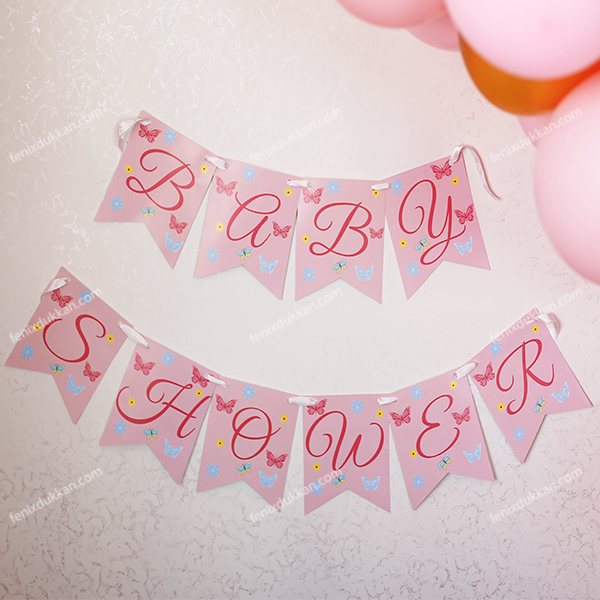 KELEBEK BABY Shower Bayraklar