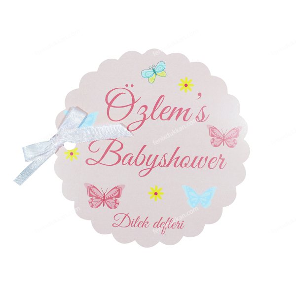 Kelebek BABY SHOWER Dilek Defteri