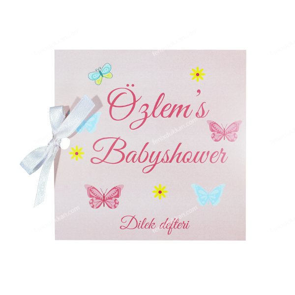Kelebek BABY SHOWER Dilek Defteri