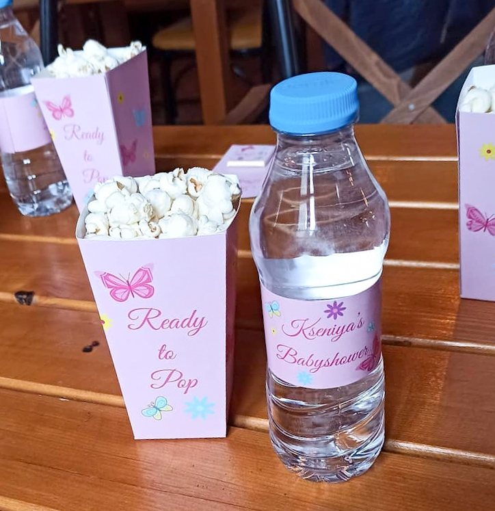 Kelebek Baby Shower Su/Limonata Etiketler