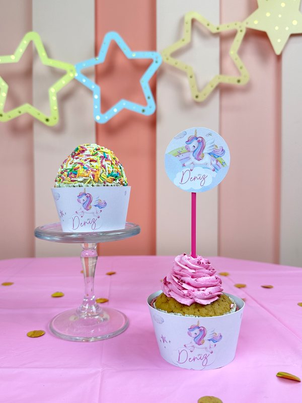 Little Unicorn Cupcake Sargıları