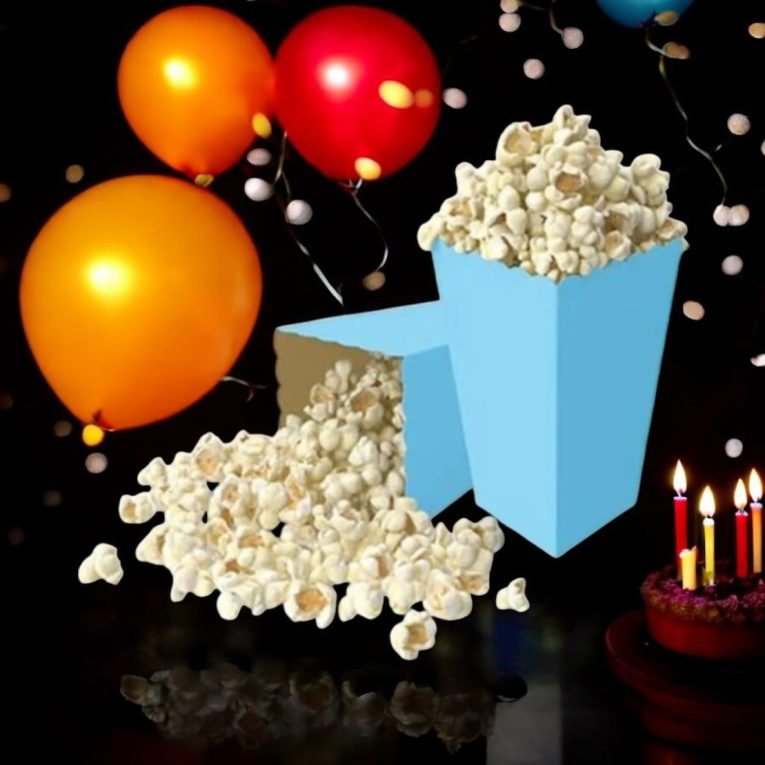 Mavi Renk Popcorn / İkram Kutusu ✨