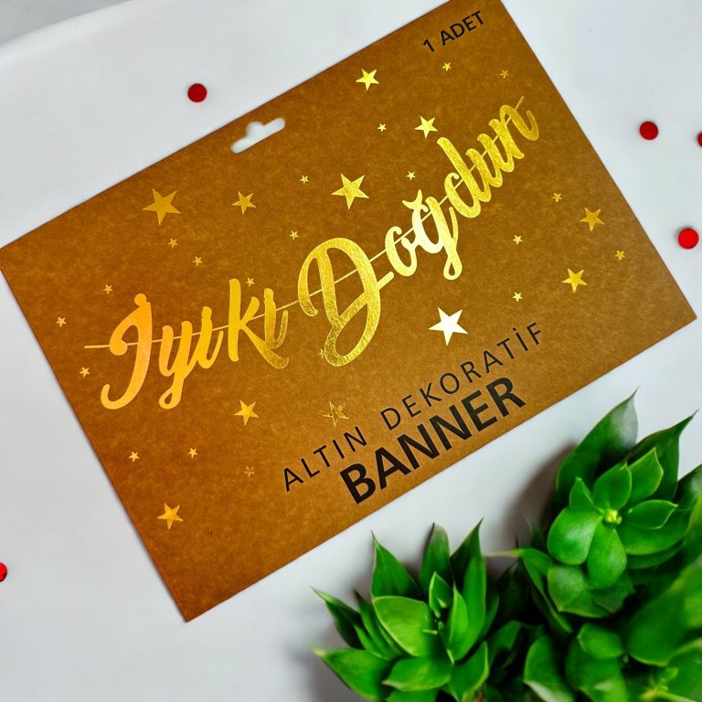 Metalize İyiki Doğdun Yazılı Banner