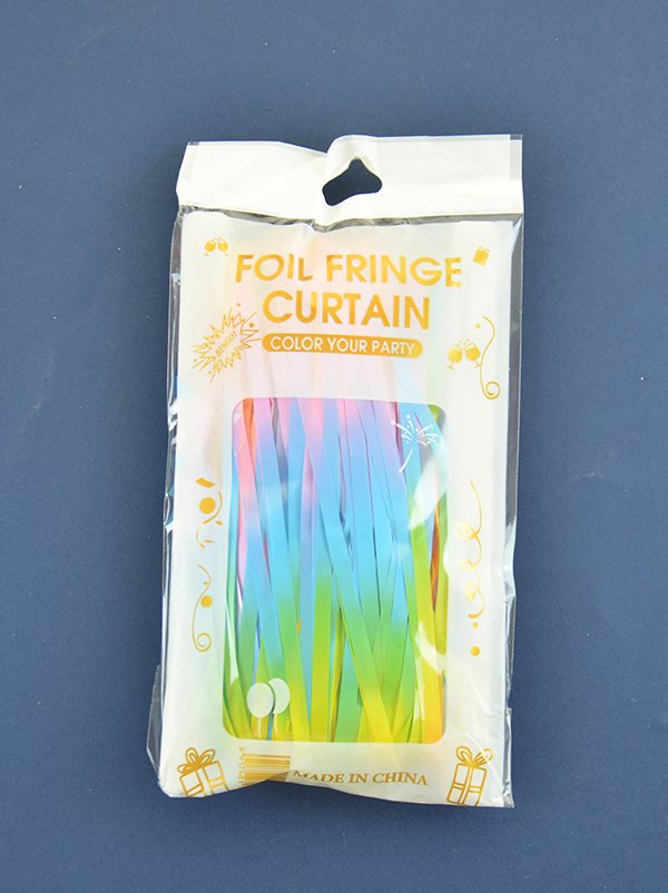 Metalize Pastel Gökkuşağı Arka Plan Perdesi