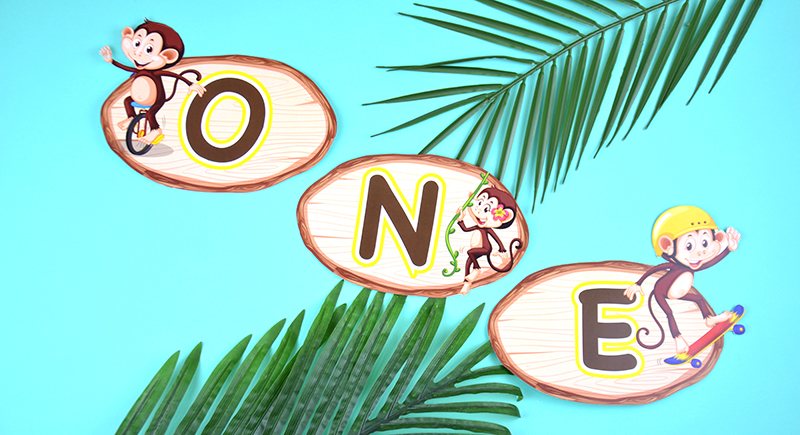 Monkeys Çocuk Sandalye Süsleme