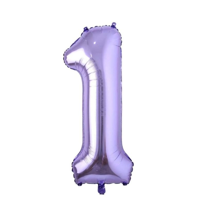 Mor Rengi 1 Rakam Folyo Balon