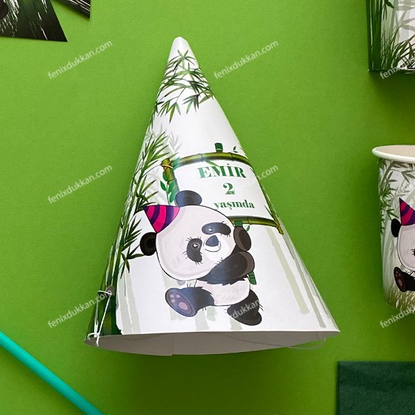 Panda Temalı Parti Şapkaları