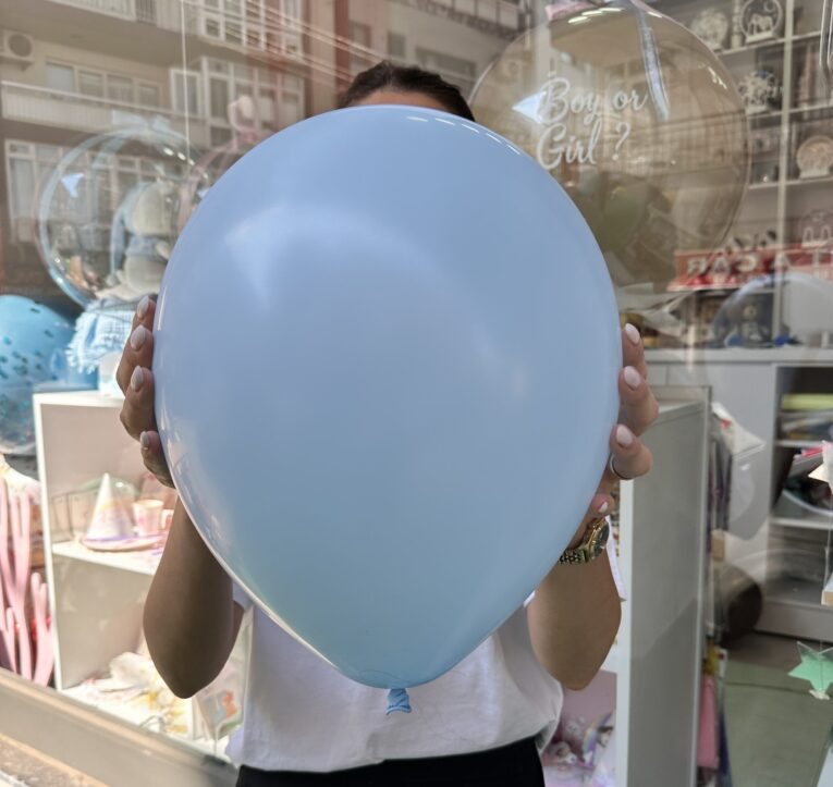 Pasel Light Blue Rengı Lateks Balon