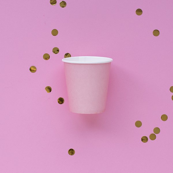 Pembe Makaron Bardaklar