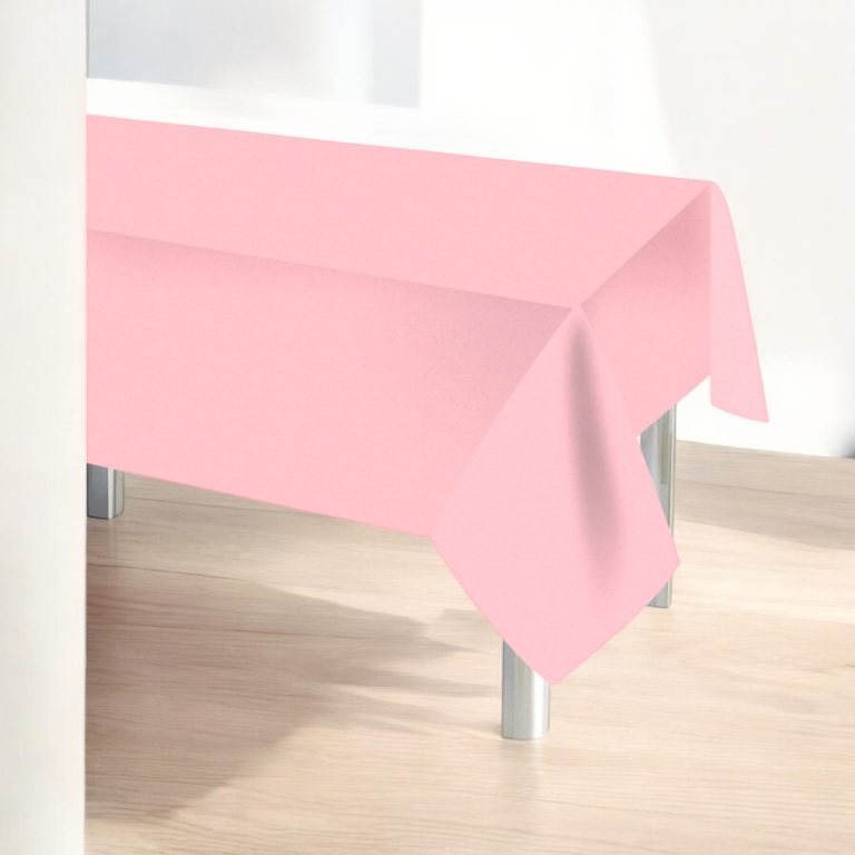 Pembe Plastik Masa Örtüsü