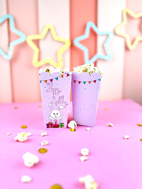 Sevimli Tavşan Popcorn Kutuları