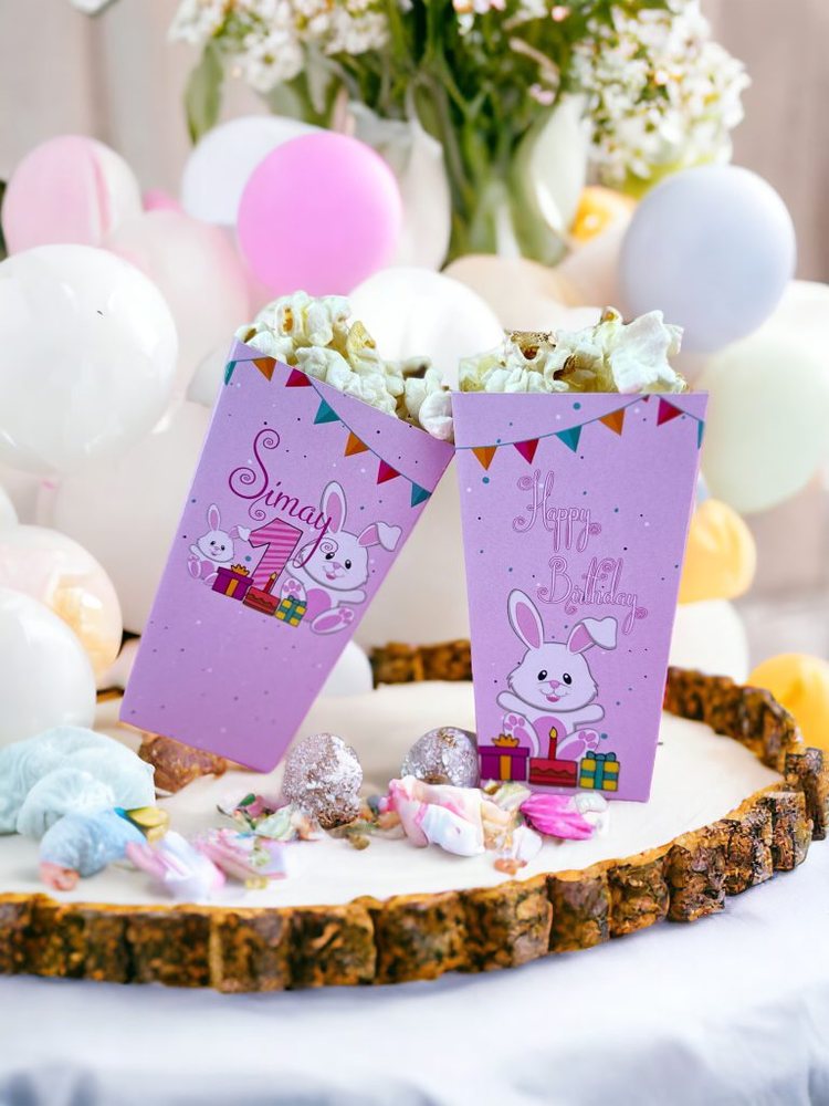 Sevimli Tavşan Popcorn Kutuları