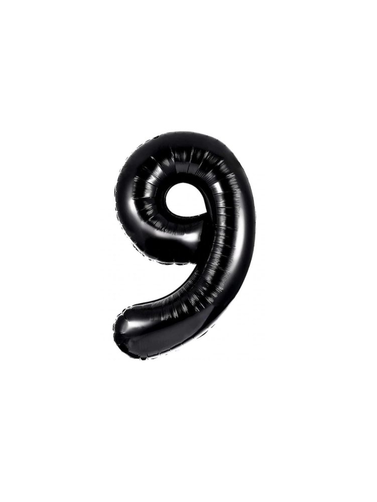 Siyah 9 Rakamı Folyo Balon