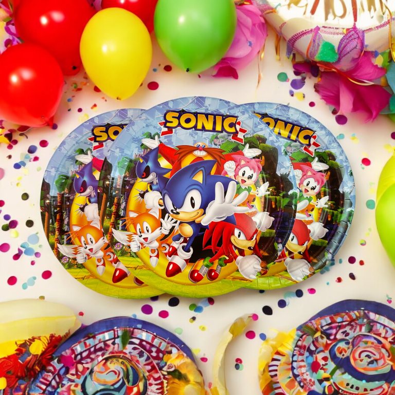 Sonic Temalı Tabak