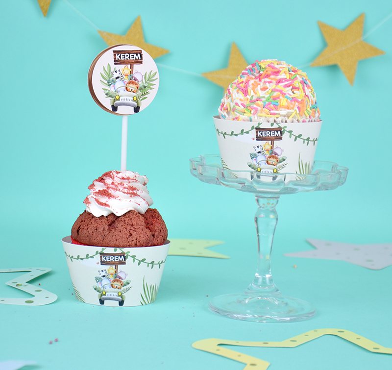 Sweet Safari Cupcake Sargıları