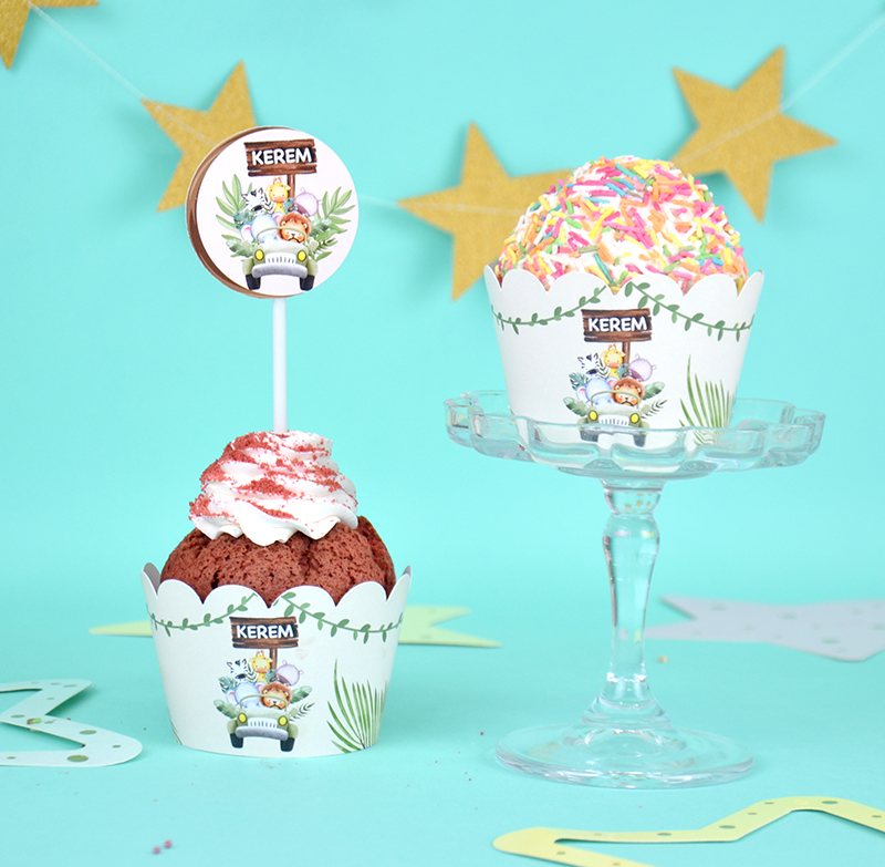 Sweet Safari Cupcake Sargıları