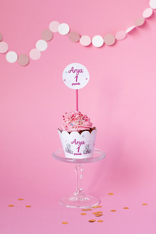 Sweet Teddy Bear Cupcake Topperler