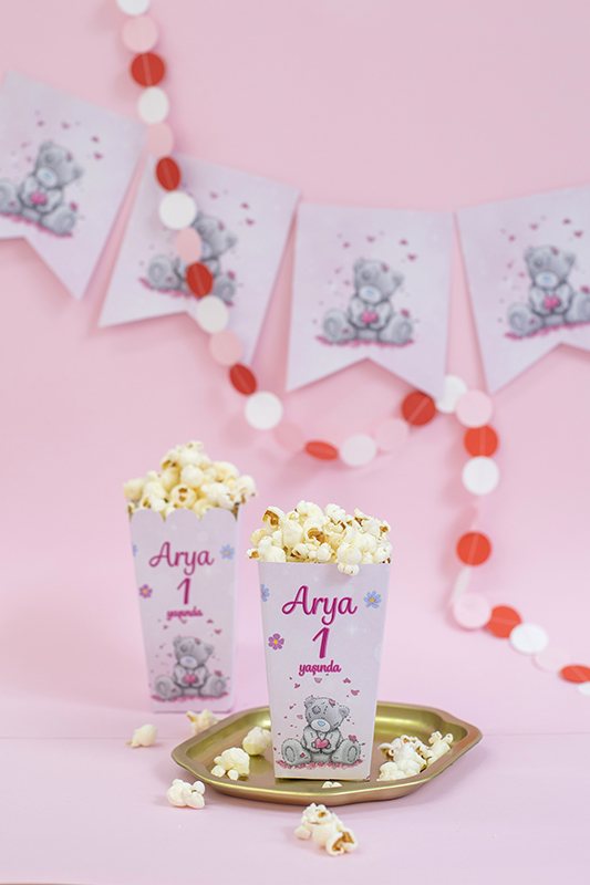 Sweet Teddy Bear Popcorn Kutuları