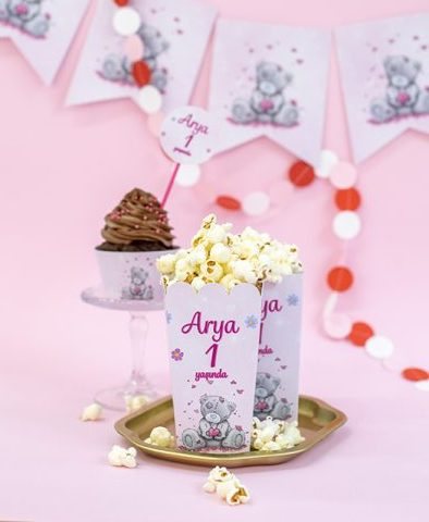 Sweet Teddy Bear Popcorn Kutuları
