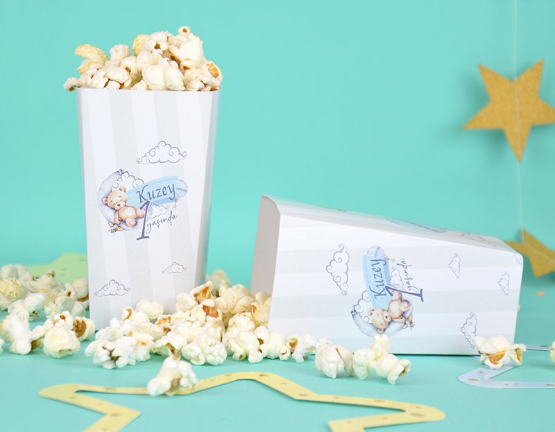 Teddy Moon Popcorn Kutuları