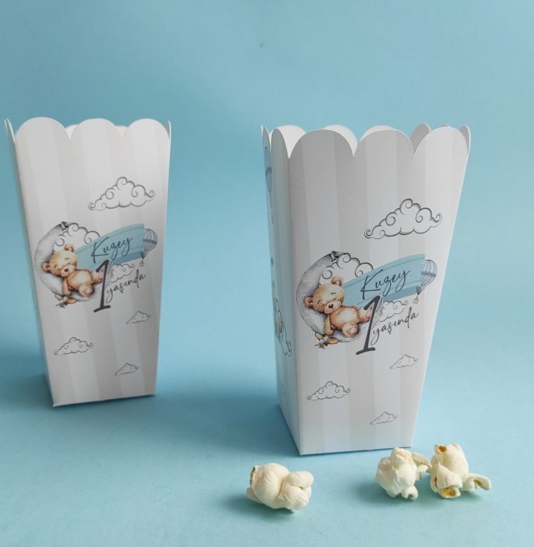 Teddy Moon Popcorn Kutuları