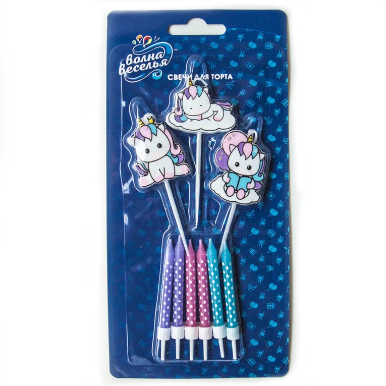 Unicorn Temalı Mum